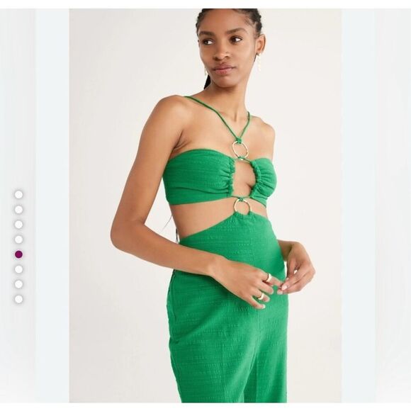 $328 Revolve x Rumer Amour jumpsuit green size medium m3 - Picture 3 of 8